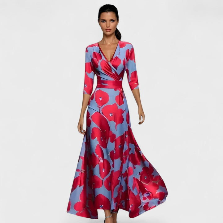 Lucía – El Vestido Floral que Enmarca tu Silueta con Elegancia