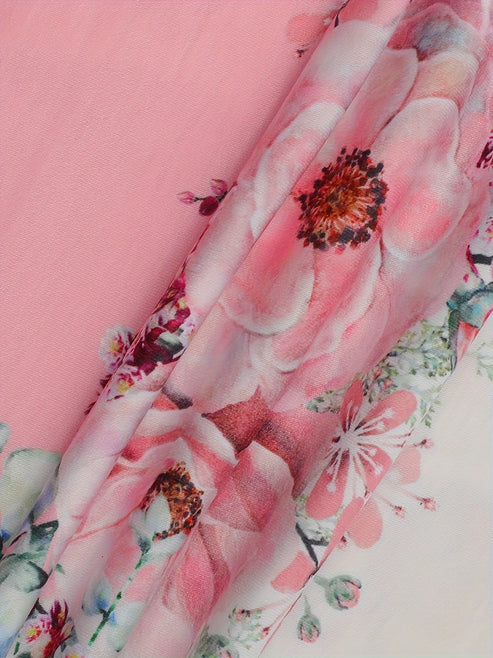 Sissy - Camiseta con estampado floral y detalles de encaje