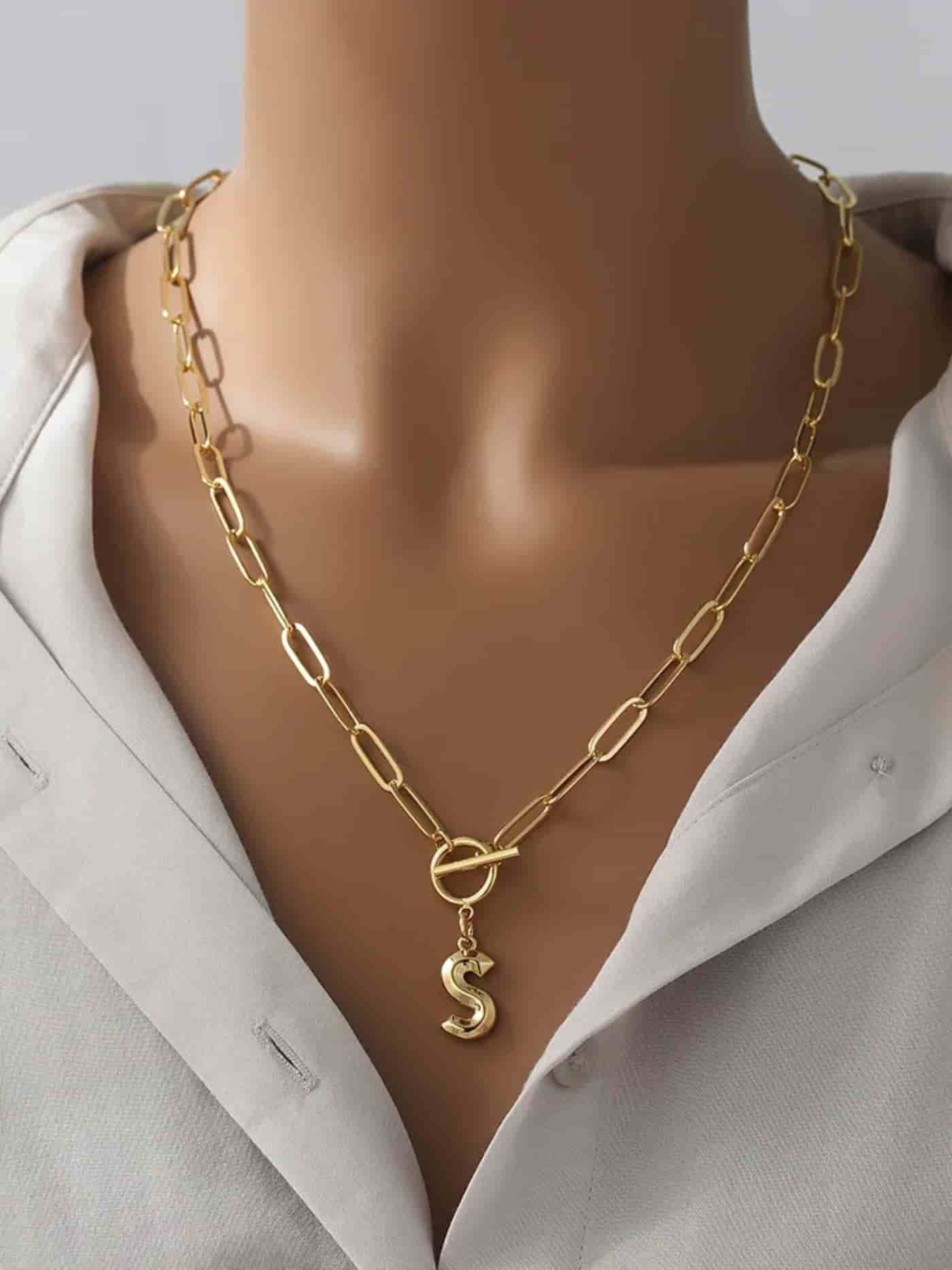 Initial Link Necklace