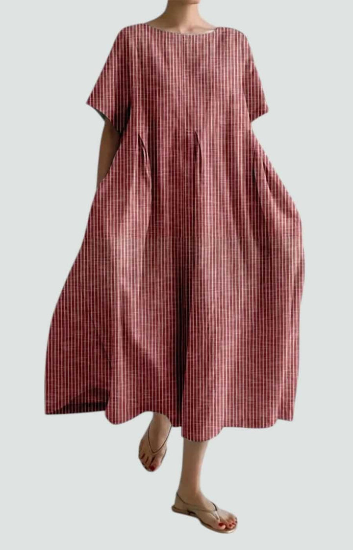 BIANCA | VESTIDO DE RAYAS CON ENCANTO NATURAL