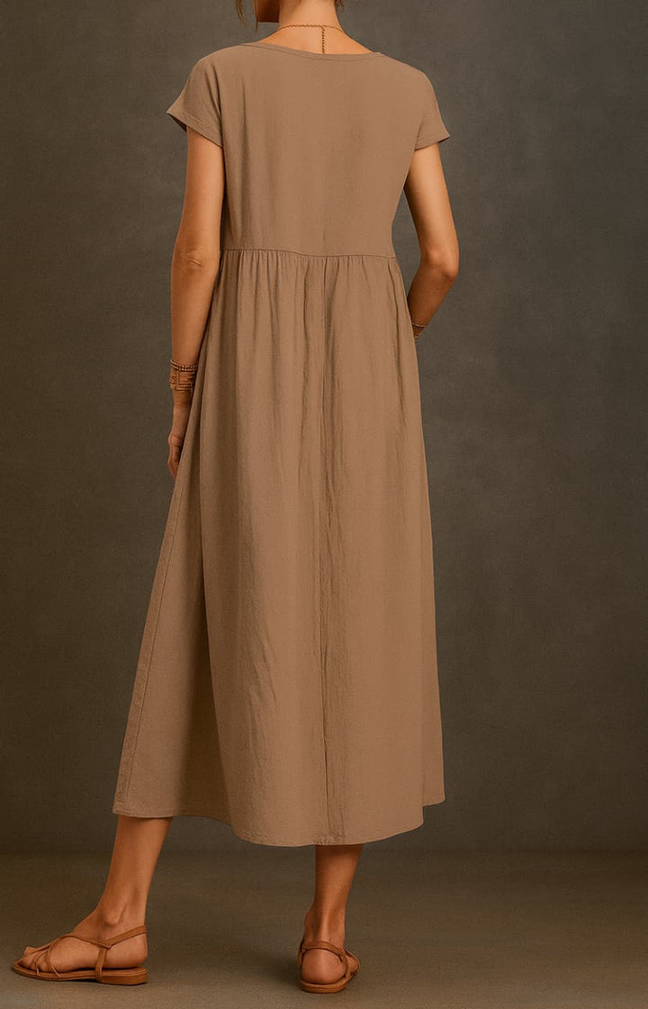 ELENA | VESTIDO FLUIDO DE VERANO CON ELEGANCIA ATEMPORAL