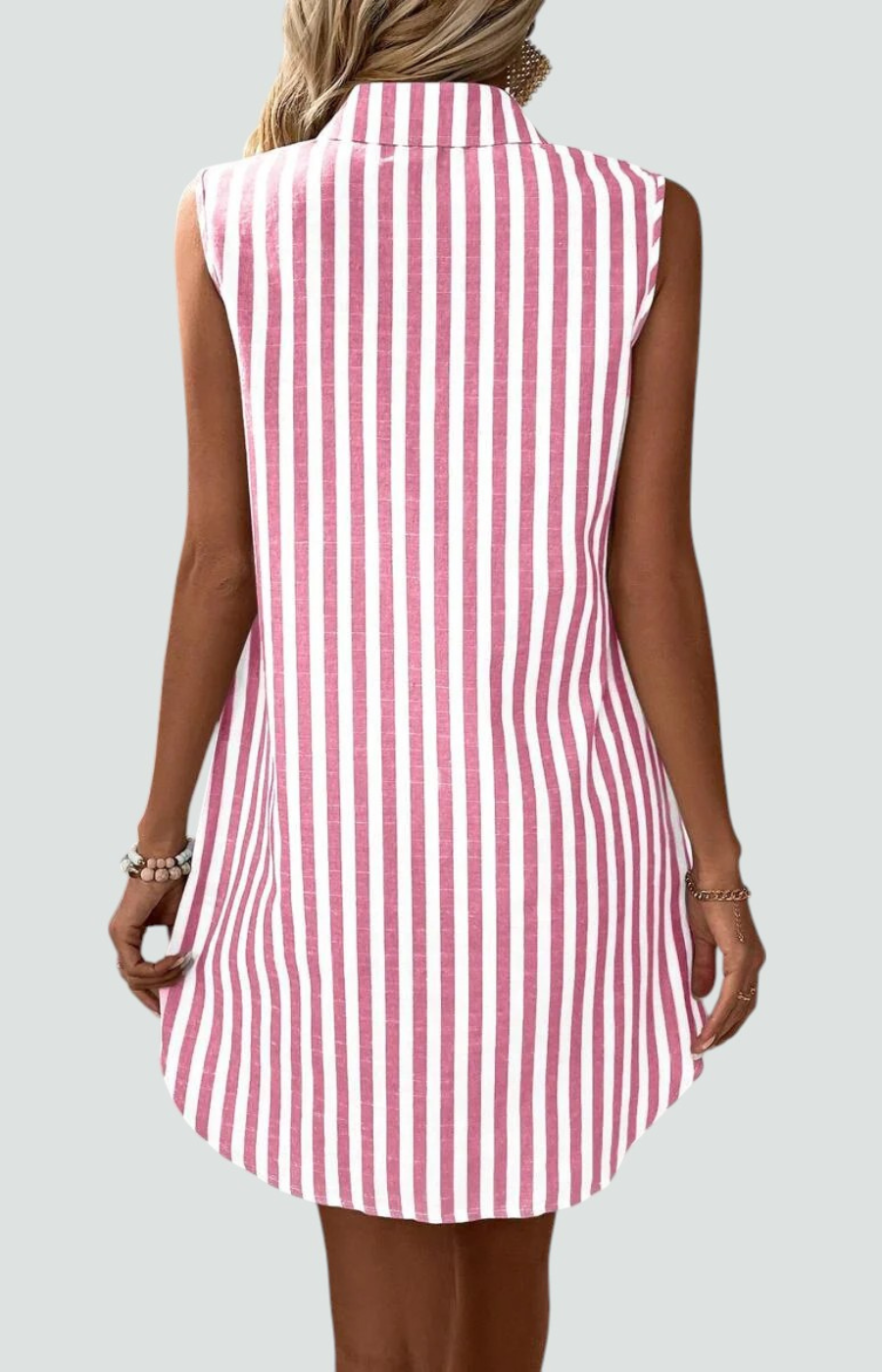 GINEVRA | VESTIDO CAMISERO DE RAYAS SIN MANGAS