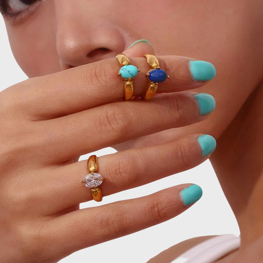 FREJA GEMSTONE | ANILLO CON TURQUESA Y ELEGANCIA NATURAL