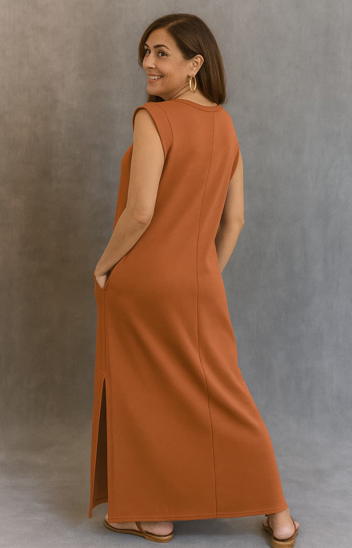 MILA | VESTIDO MIDI CON BOLSILLOS Y ELEGANCIA NATURAL