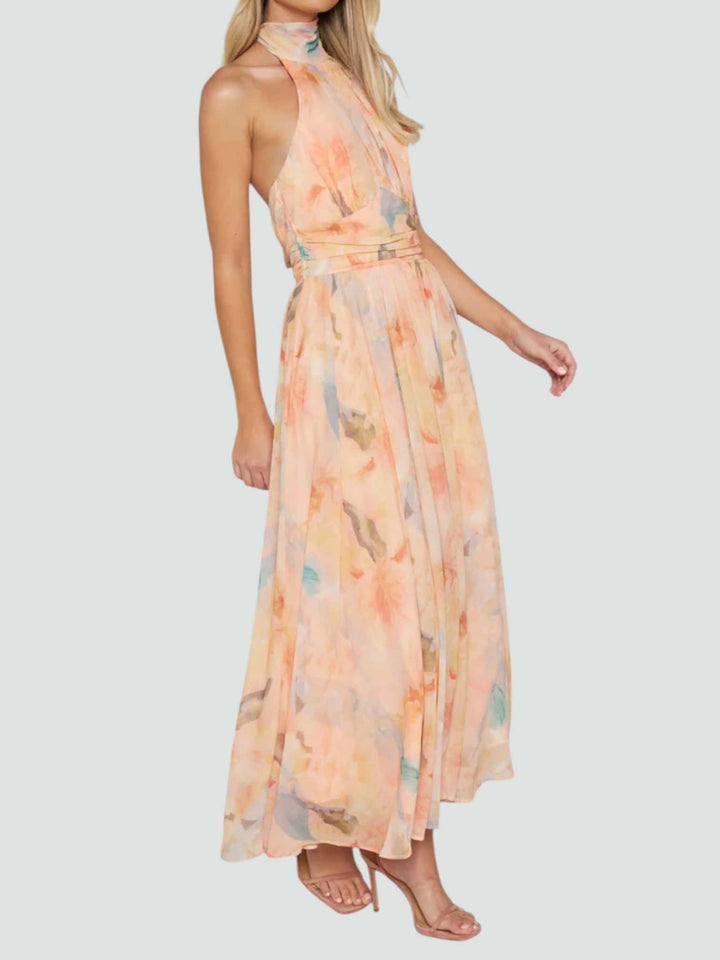LÍA | VESTIDO ACUARELA HALTER