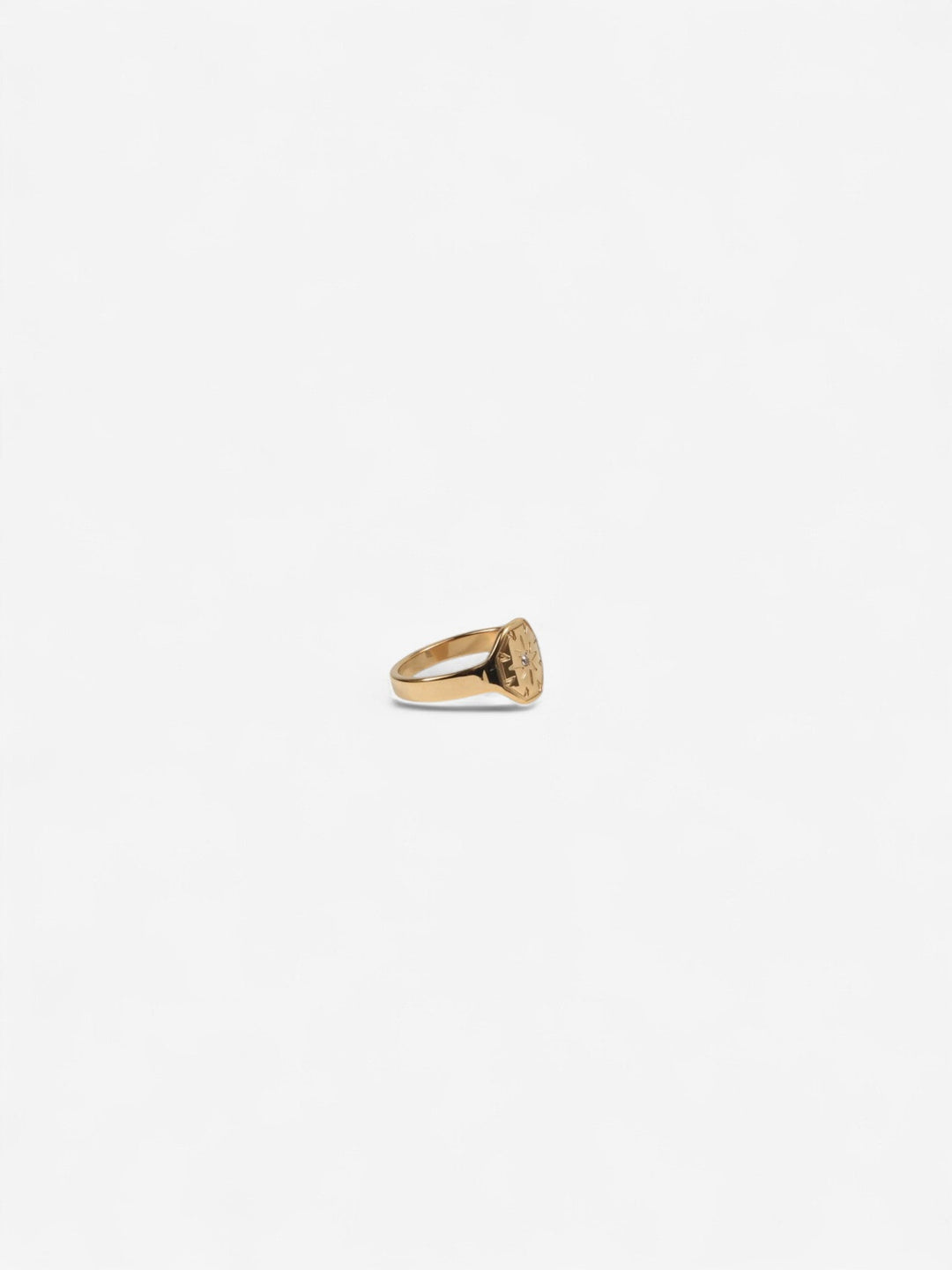 NORTH STAR | ANILLO SIGNET CON LUZ Y DIRECCIÓN INTERIOR