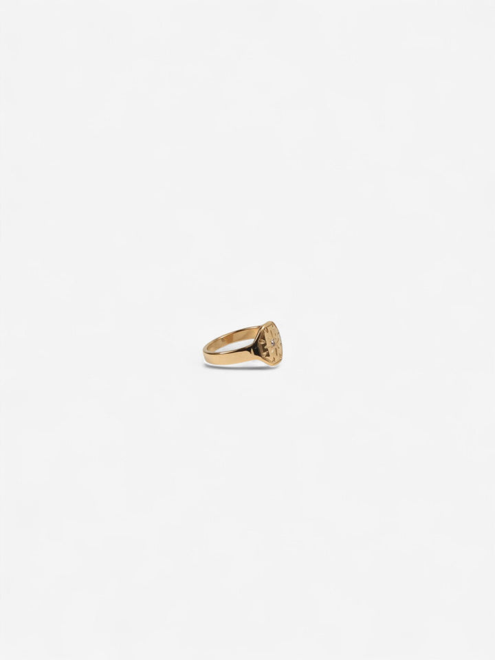 NORTH STAR | ANILLO SIGNET CON LUZ Y DIRECCIÓN INTERIOR