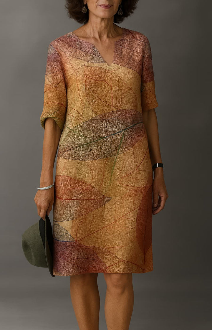 ELEONORA | VESTIDO ELEGANTE CON ESTAMPADO ARTÍSTICO
