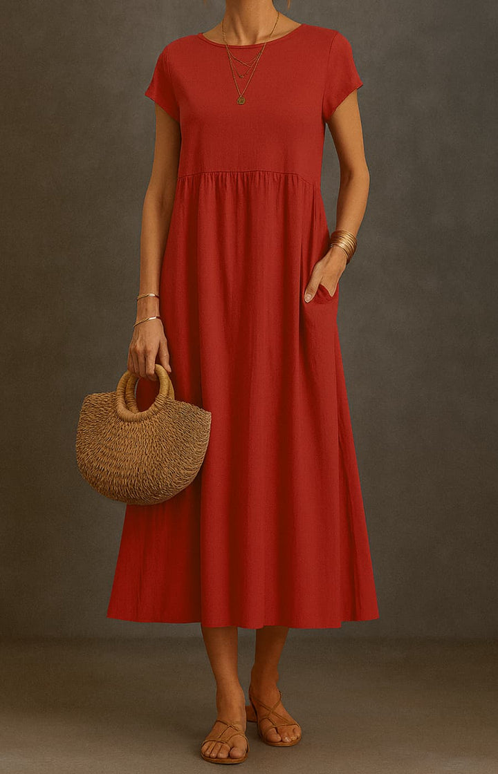 ELENA | VESTIDO FLUIDO DE VERANO CON ELEGANCIA ATEMPORAL