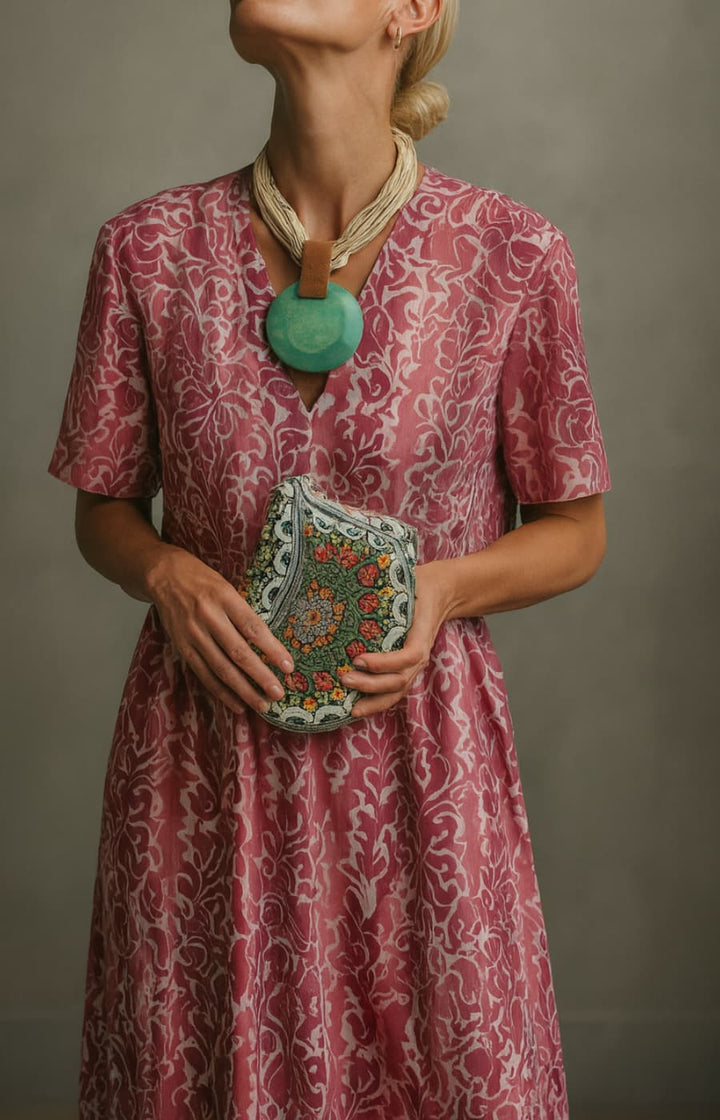 JUANA | VESTIDO DE SEDA FRÍA Y MANGA CORTA, ESPECTACULAR PARA EL DÍA A DÍA