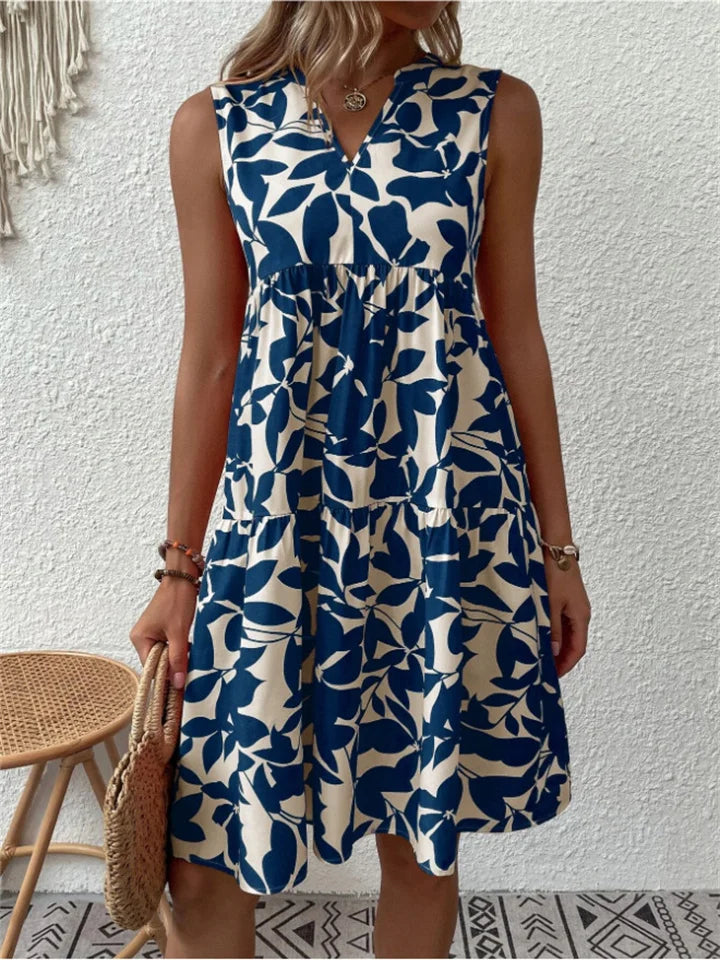 ALLEGRA | VESTIDO ESTIVAL CON ESTAMPADO DE HOJAS