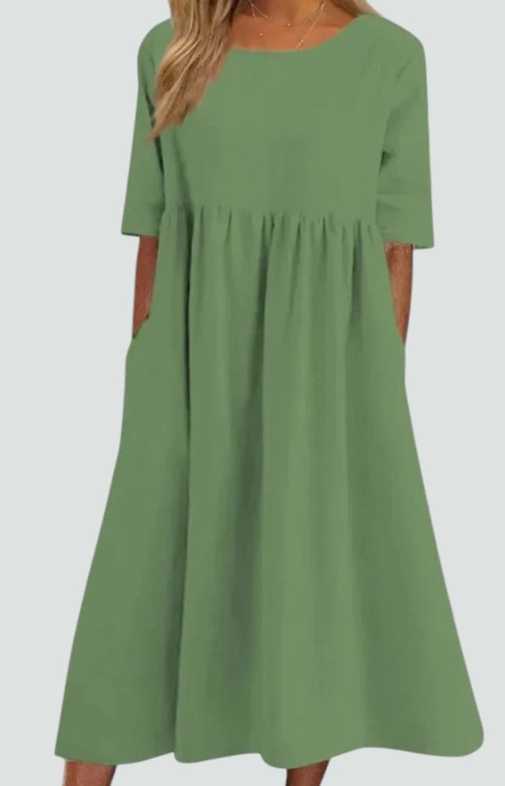 ELENA | VESTIDO ESTILIZADOR CON RAYAS AZULES