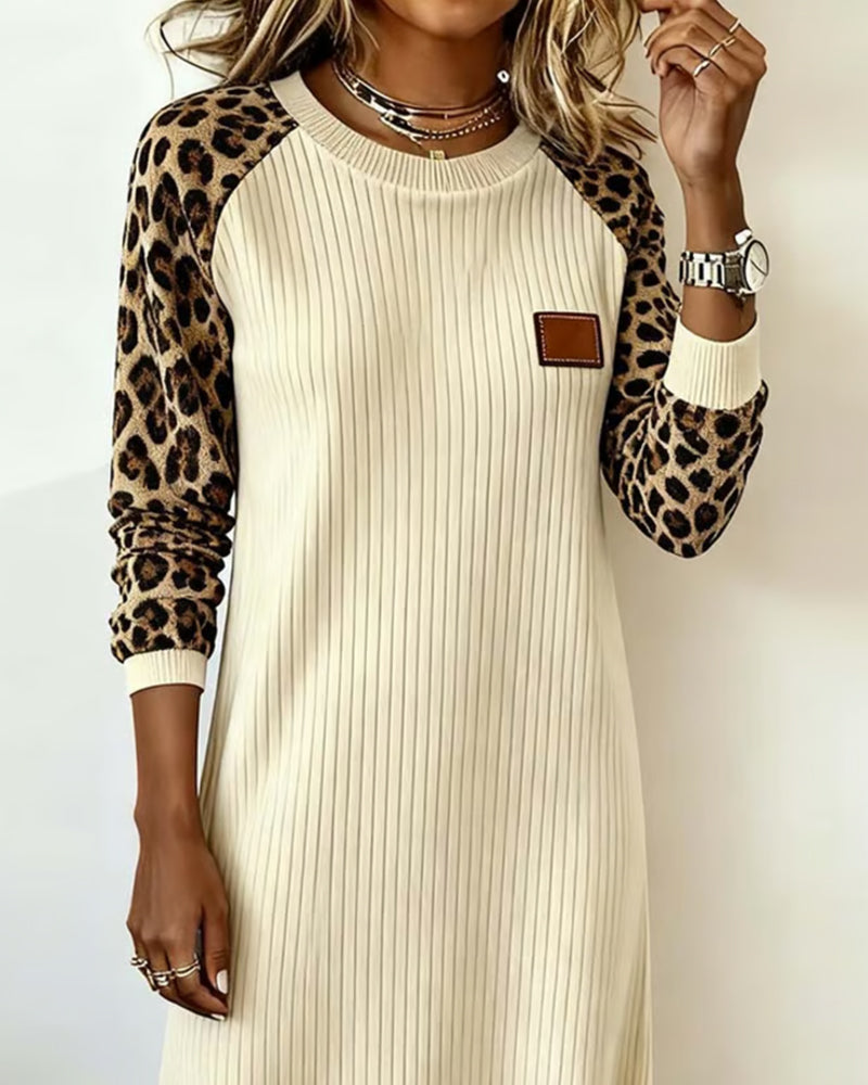 Vestido Casual Savannah™ con Mangas Leopardo