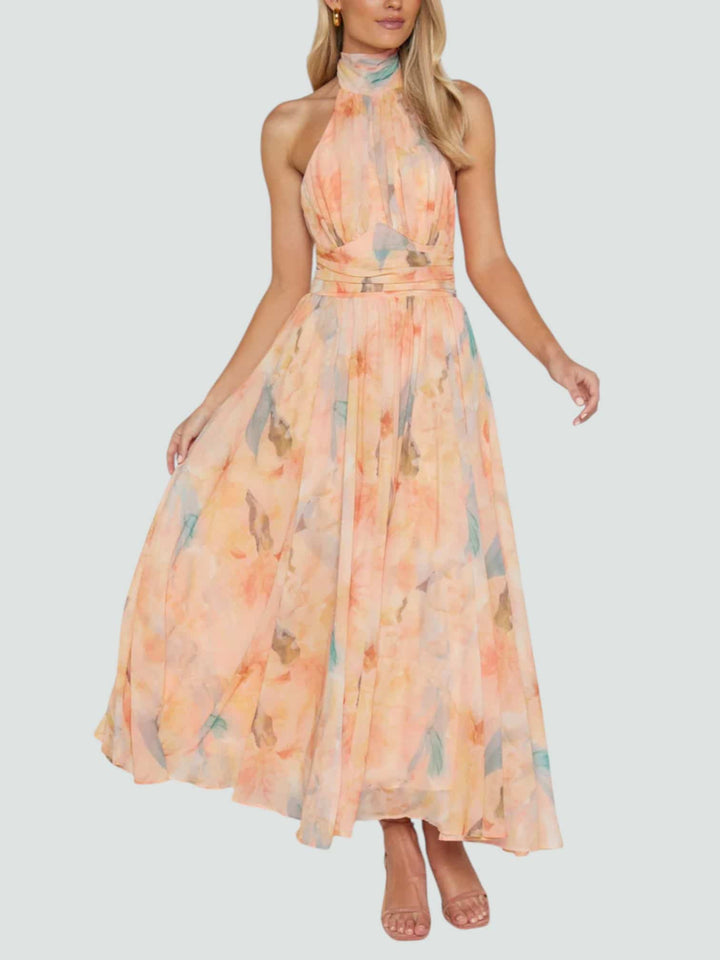 LÍA | VESTIDO ACUARELA HALTER