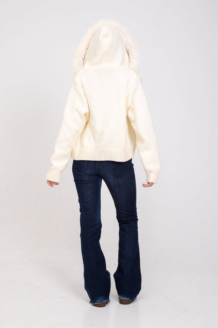 Abrigo de lana con capucha