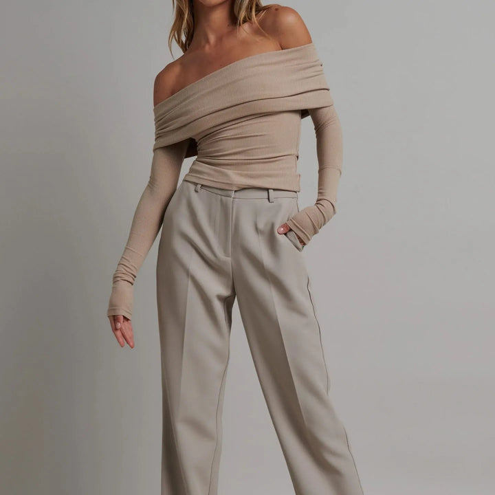 Top de manga larga slim de mujer elegante - Hannah