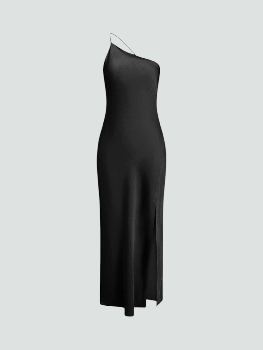 VALENTINA | VESTIDO MAXI SATINADO CON ABERTURA