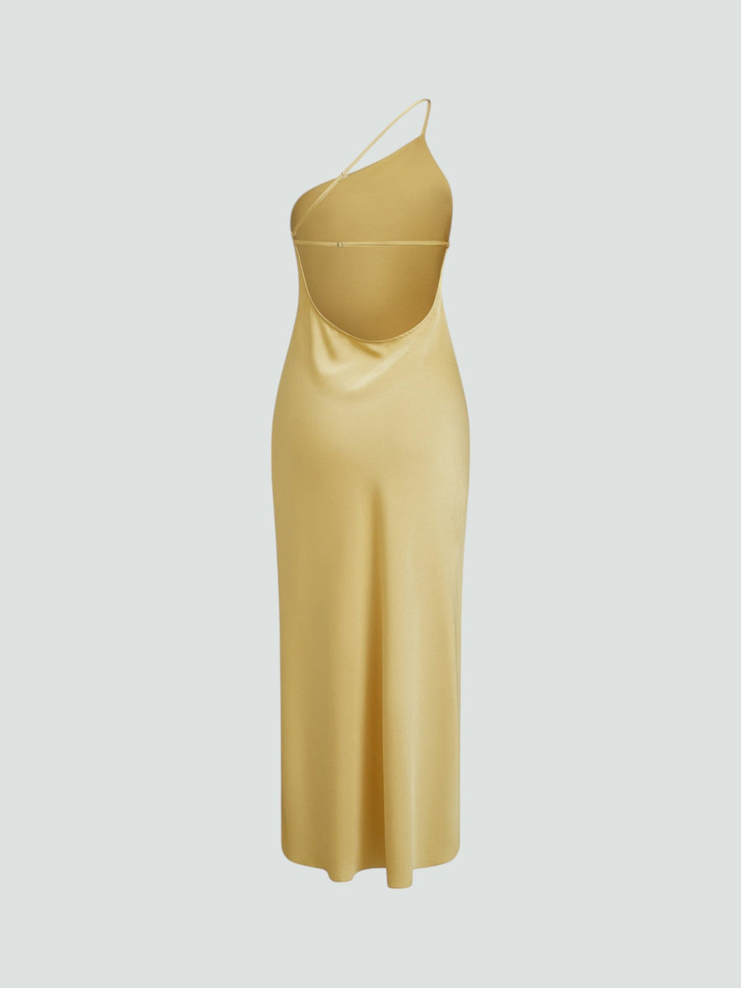 VALENTINA | VESTIDO MAXI SATINADO CON ABERTURA