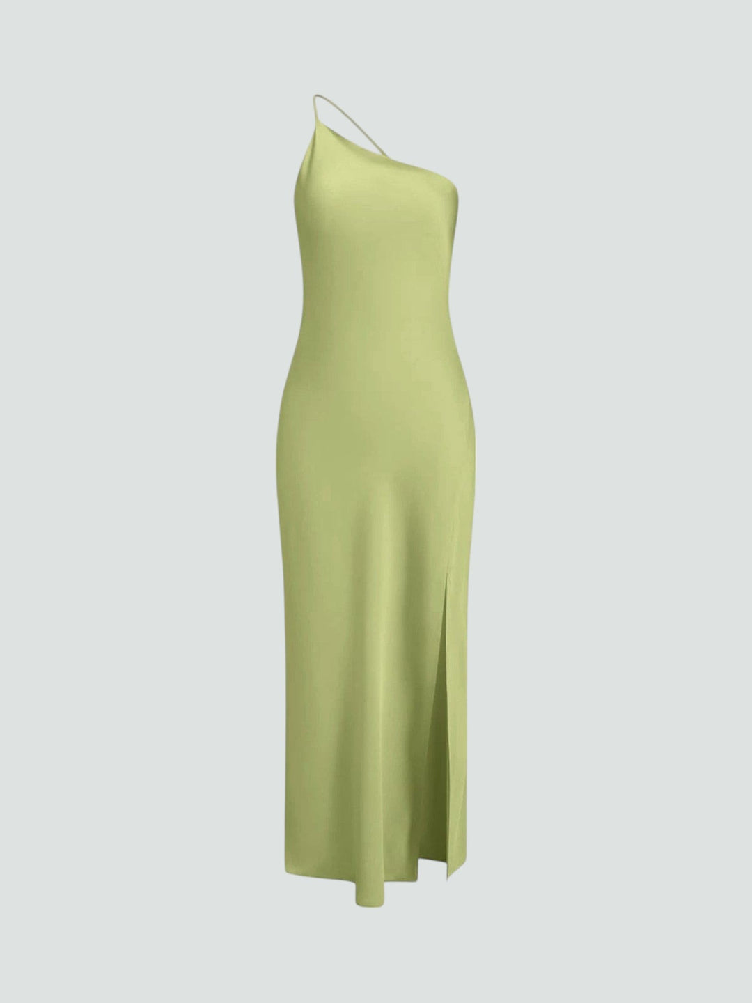 VALENTINA | VESTIDO MAXI SATINADO CON ABERTURA