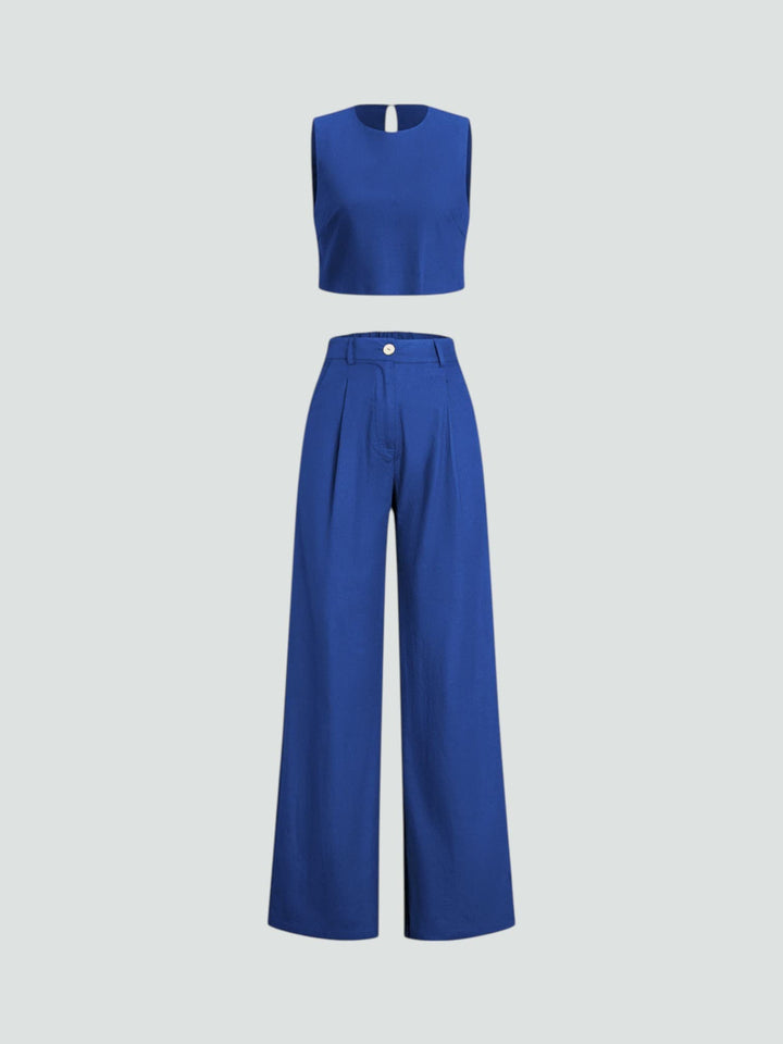 HAZEL | CONJUNTO NEGRO ELEGANTE SIN MANGAS