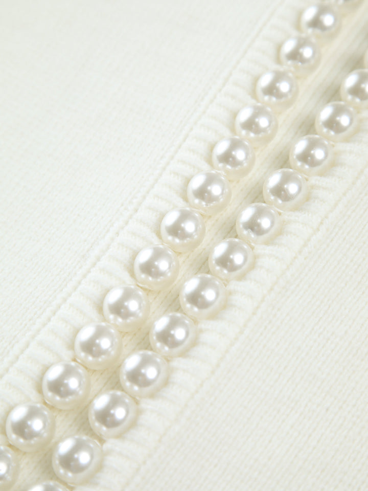 MARINA | CÁRDIGAN DE PUNTO CON DETALLES DE PERLAS