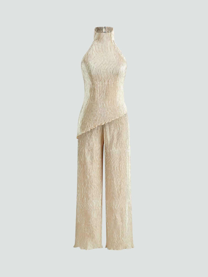 ISABEL | CONJUNTO SATINADO CON CUELLO HALTER