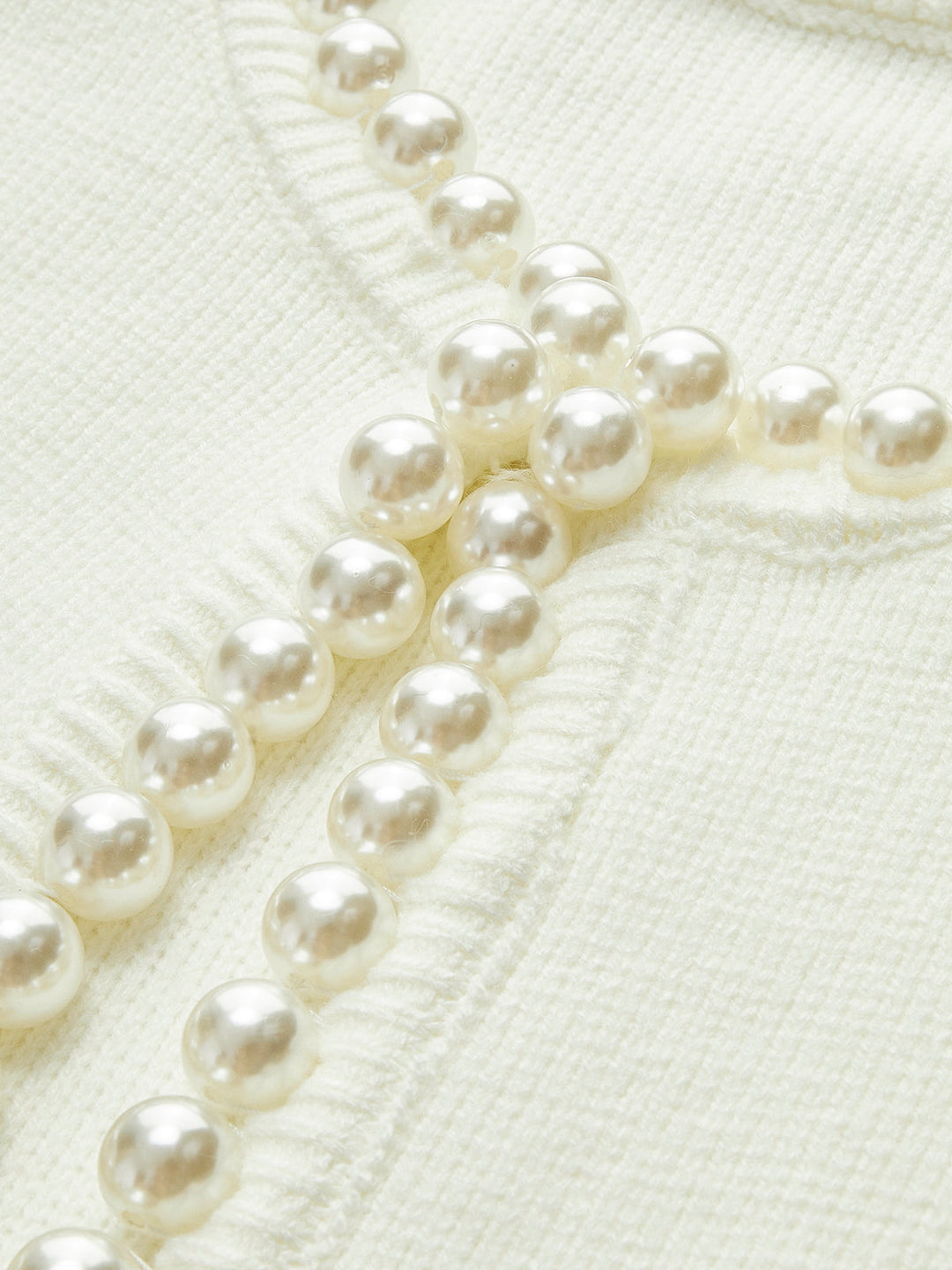 MARINA | CÁRDIGAN DE PUNTO CON DETALLES DE PERLAS