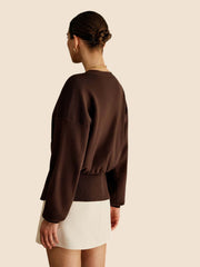 Solar Golden Button Plain Cardigan