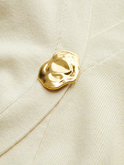 Solar Golden Button Plain Cardigan