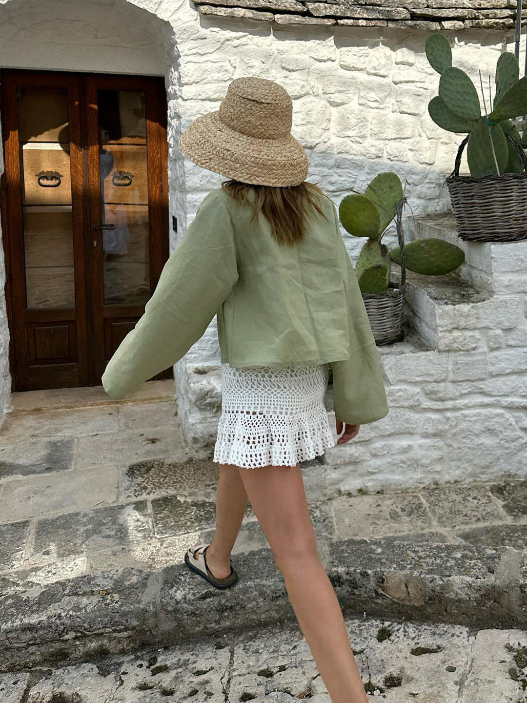 Madelyn - Blusa oversize de manga larga con tirantes