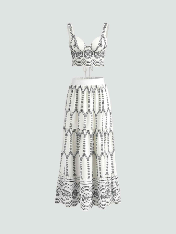 SOFÍA | CONJUNTO BORDADO BLANCO Y AZUL