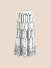 Printed Sleeveless Tie Back Skirt Set
