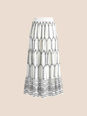 Printed Sleeveless Tie Back Skirt Set