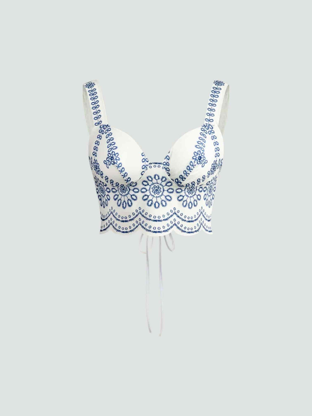 SOFÍA | CONJUNTO BORDADO BLANCO Y AZUL