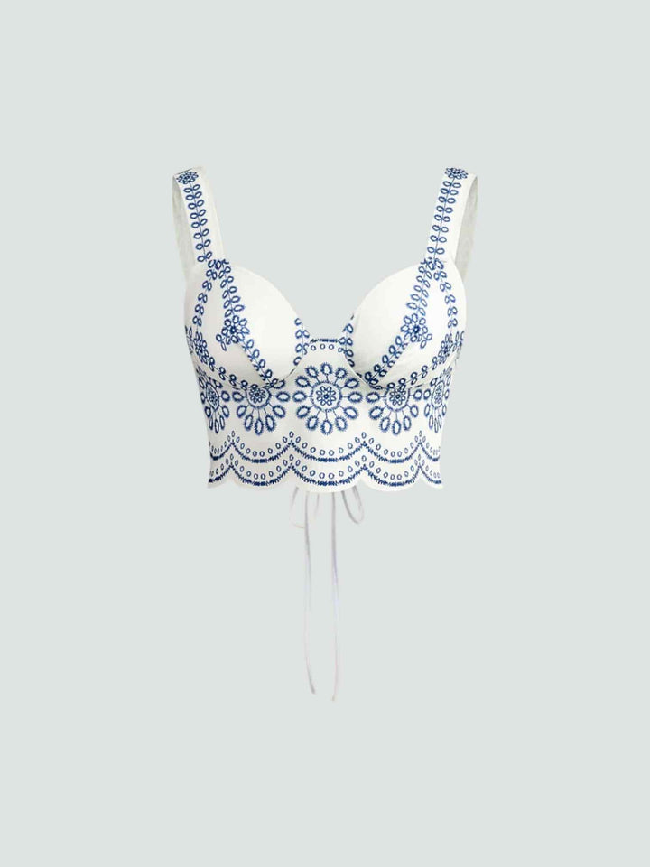 SOFÍA | CONJUNTO BORDADO BLANCO Y AZUL