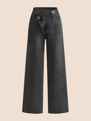 Waist Wide-Leg Jeans