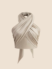 Afrodite Cotton & Line Crisscross Halter Tank Top