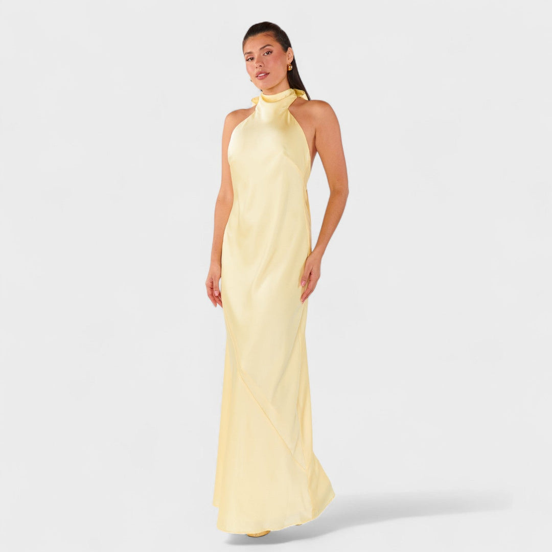 Martina – Vestido Satinado de Lazo que transforma cada ocasión en un momento inolvidable