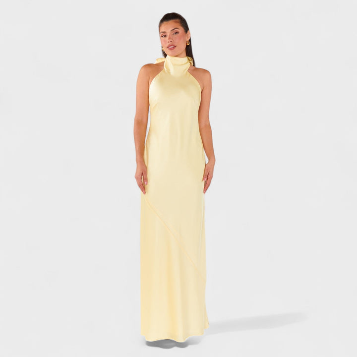 Martina – Vestido Satinado de Lazo que transforma cada ocasión en un momento inolvidable