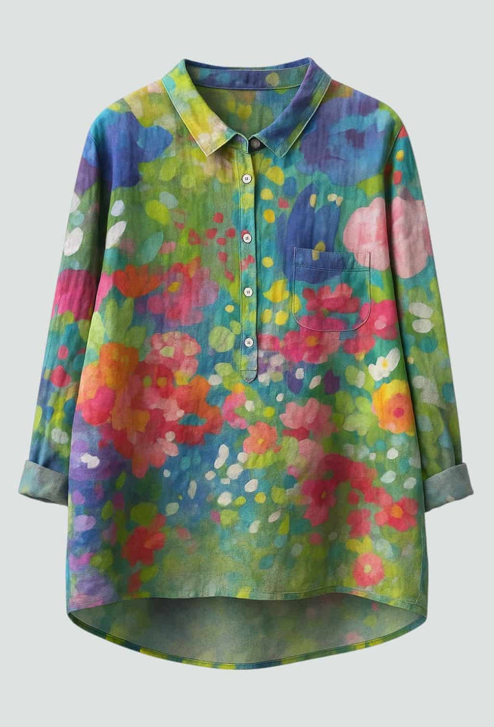 SHIREEN | CAMISA CON VOLANTES ROMÁNTICOS