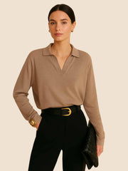Gina Leisure Collared Pullover Sweater
