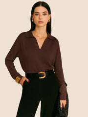 Gina Leisure Collared Pullover Sweater