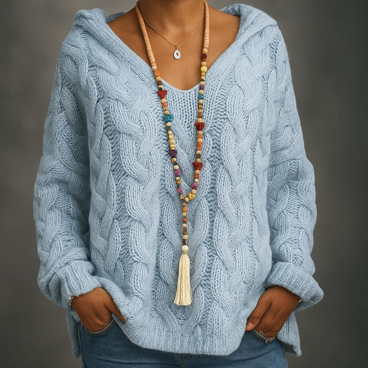 SOPHIA | SUÉTER DE PUNTO CON CAPUCHA