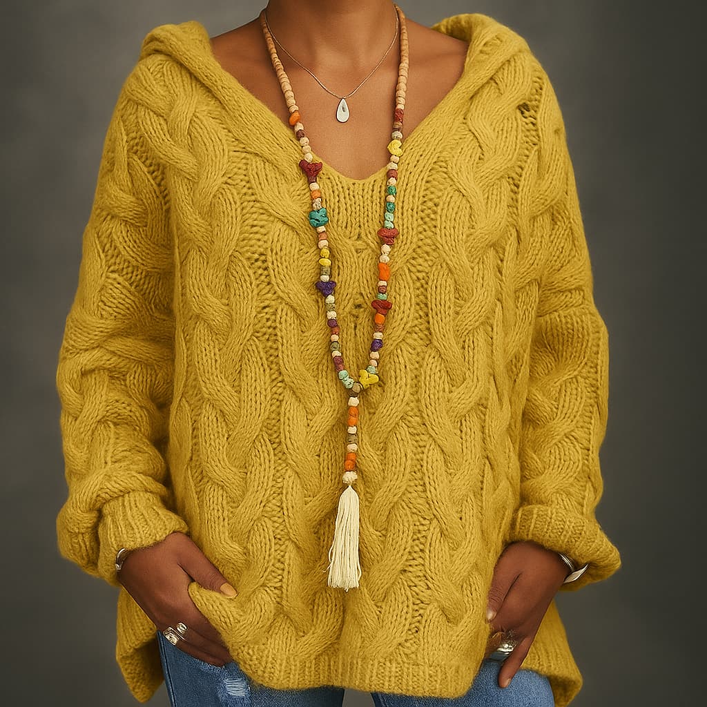 SOPHIA | SUÉTER DE PUNTO CON CAPUCHA