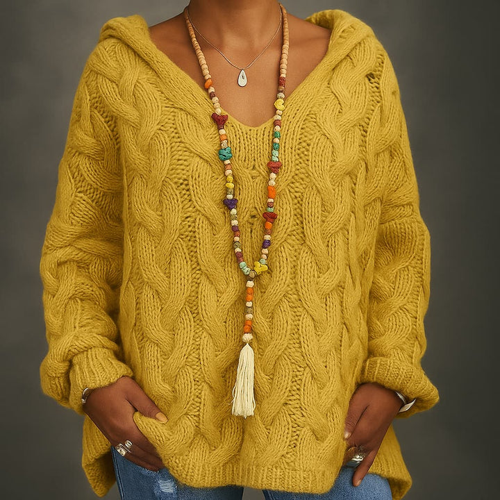 SOPHIA | SUÉTER DE PUNTO CON CAPUCHA