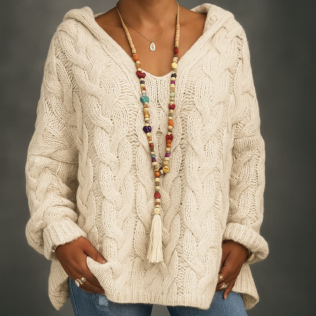 SOPHIA | SUÉTER DE PUNTO CON CAPUCHA