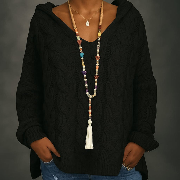 SOPHIA | SUÉTER DE PUNTO CON CAPUCHA