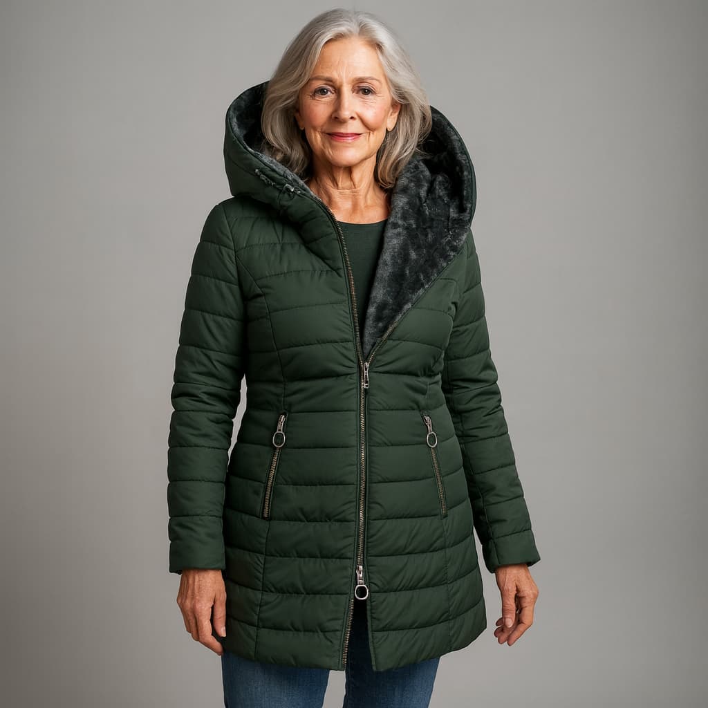 MERCEDES | ABRIGO ACOLCHADO CON CAPUCHA ENVOLVENTE