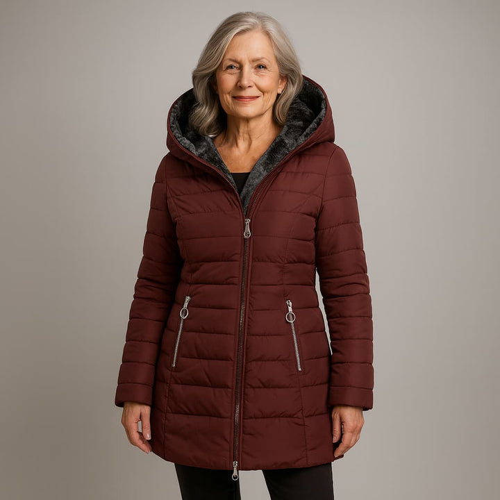 MERCEDES | ABRIGO ACOLCHADO CON CAPUCHA ENVOLVENTE