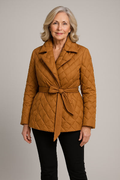 ISABEL | CHAQUETA ACOLCHADA CON CINTURÓN ELEGANTE
